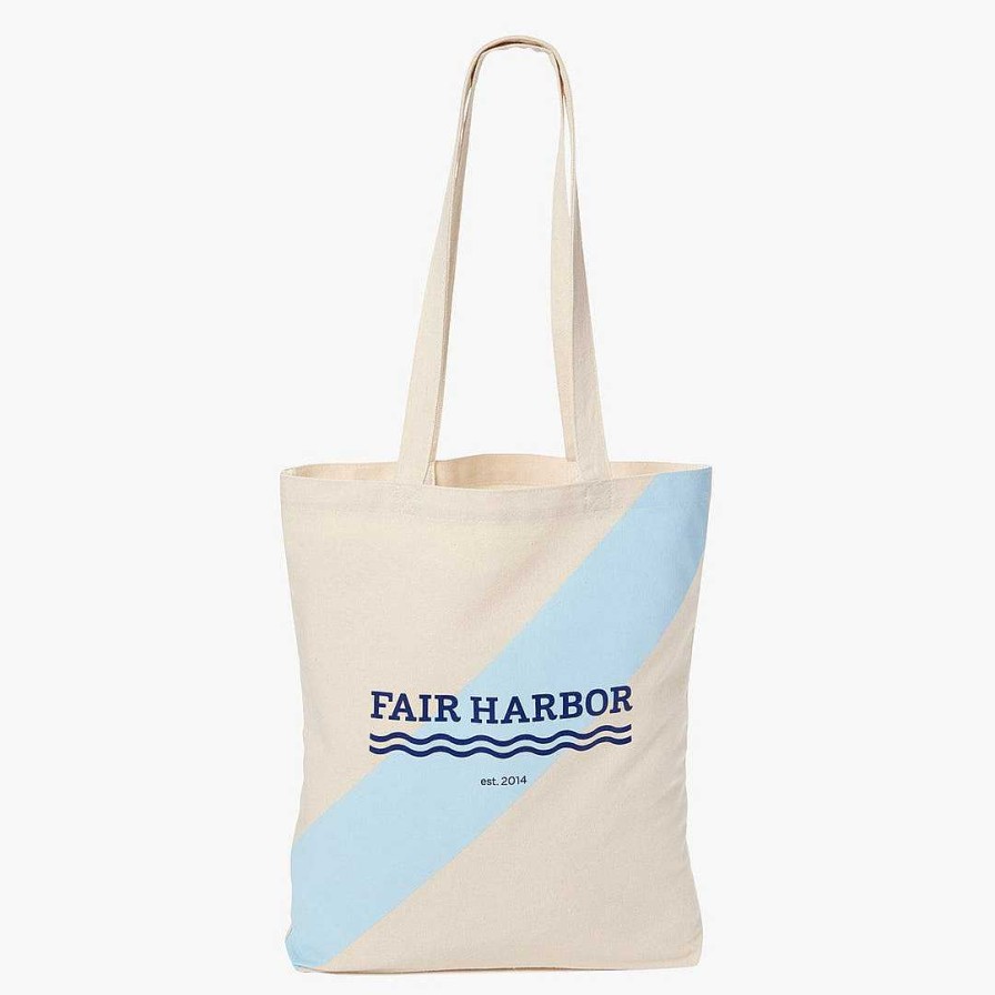 Men Fair Harbor Sustainable Accessories | The Canvas Blue Beach Tote