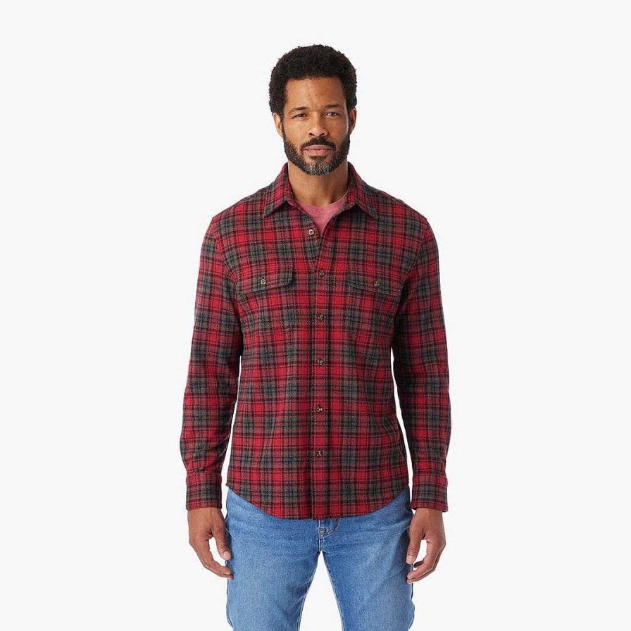 Men Fair Harbor Polos & Button Downs | The Ultra-Stretch Dunewood Flannel