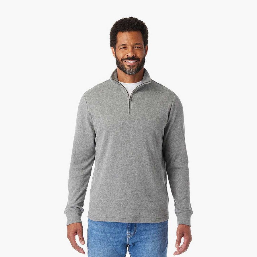 Men Fair Harbor Sweaters | The Seawool Larchmont Quarter-Zip