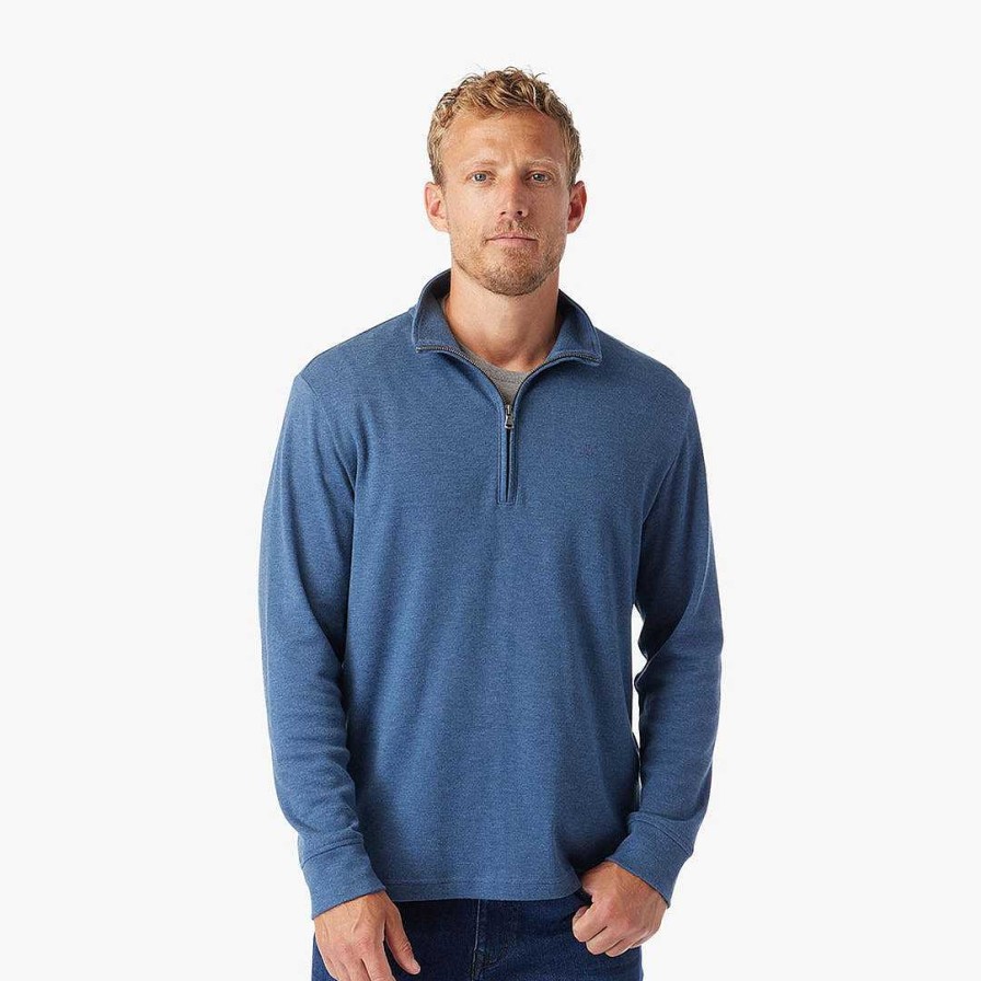 Men Fair Harbor Sweaters | The Seawool Larchmont Quarter-Zip