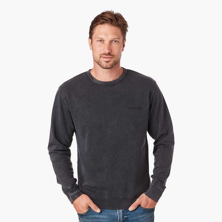 Men Fair Harbor Sweatshirts & Hoodies | The Vintage-Wash Saltaire Crewneck