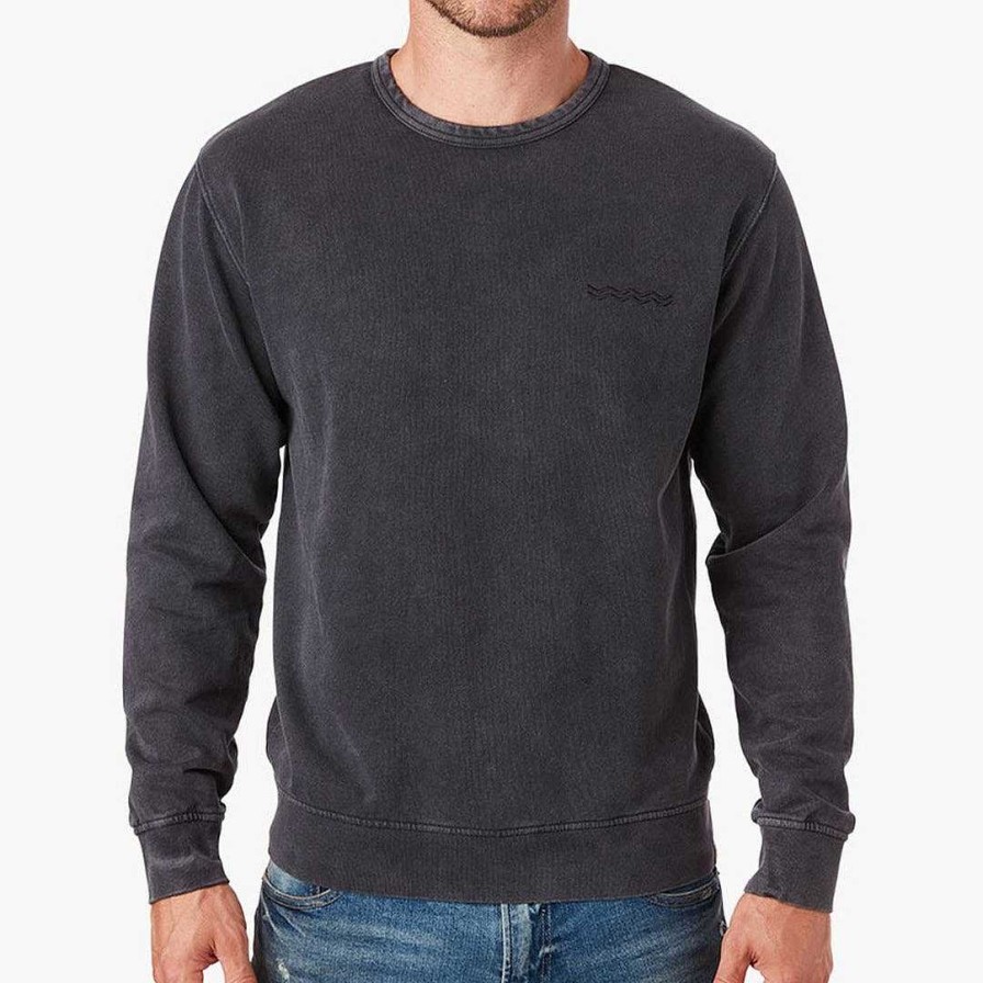 Men Fair Harbor Sweatshirts & Hoodies | The Vintage-Wash Saltaire Crewneck