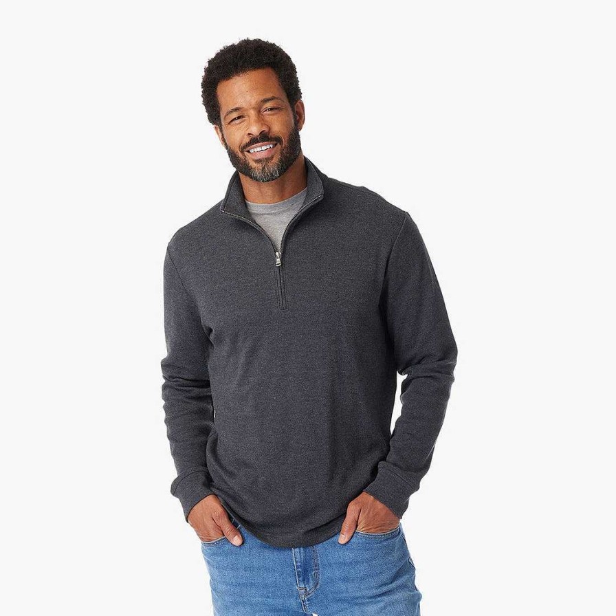 Men Fair Harbor Sweaters | The Seawool Larchmont Quarter-Zip