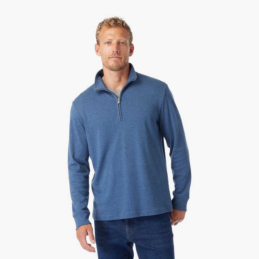 Men Fair Harbor Sweaters | The Seawool Larchmont Quarter-Zip