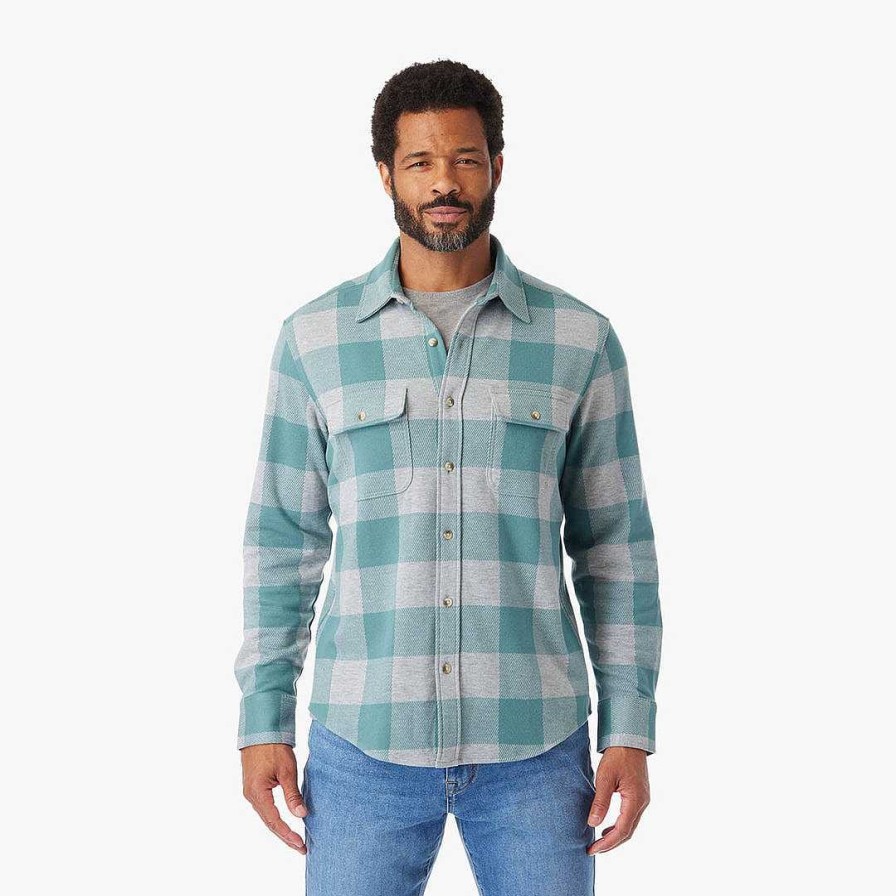 Men Fair Harbor Polos & Button Downs | The Ultra-Stretch Dunewood Flannel