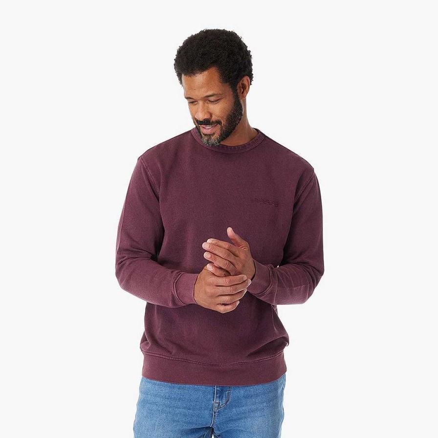 Men Fair Harbor Sweatshirts & Hoodies | The Vintage-Wash Saltaire Crewneck